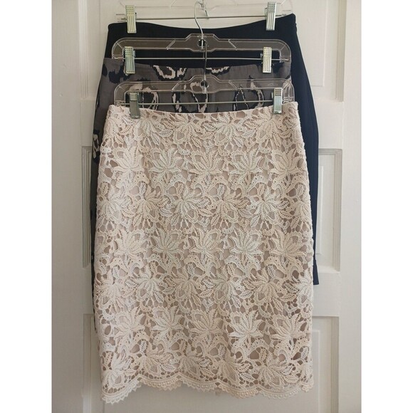 Ann Taylor Dresses & Skirts - Ann Taylor set/3 straight skirts sz 6 career special occasion neutral classic